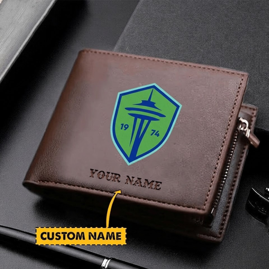 POPULAR NOW - NEW CUSTOMIZED MLS24 SSF ST SOUNDERS LEATHER WALLET