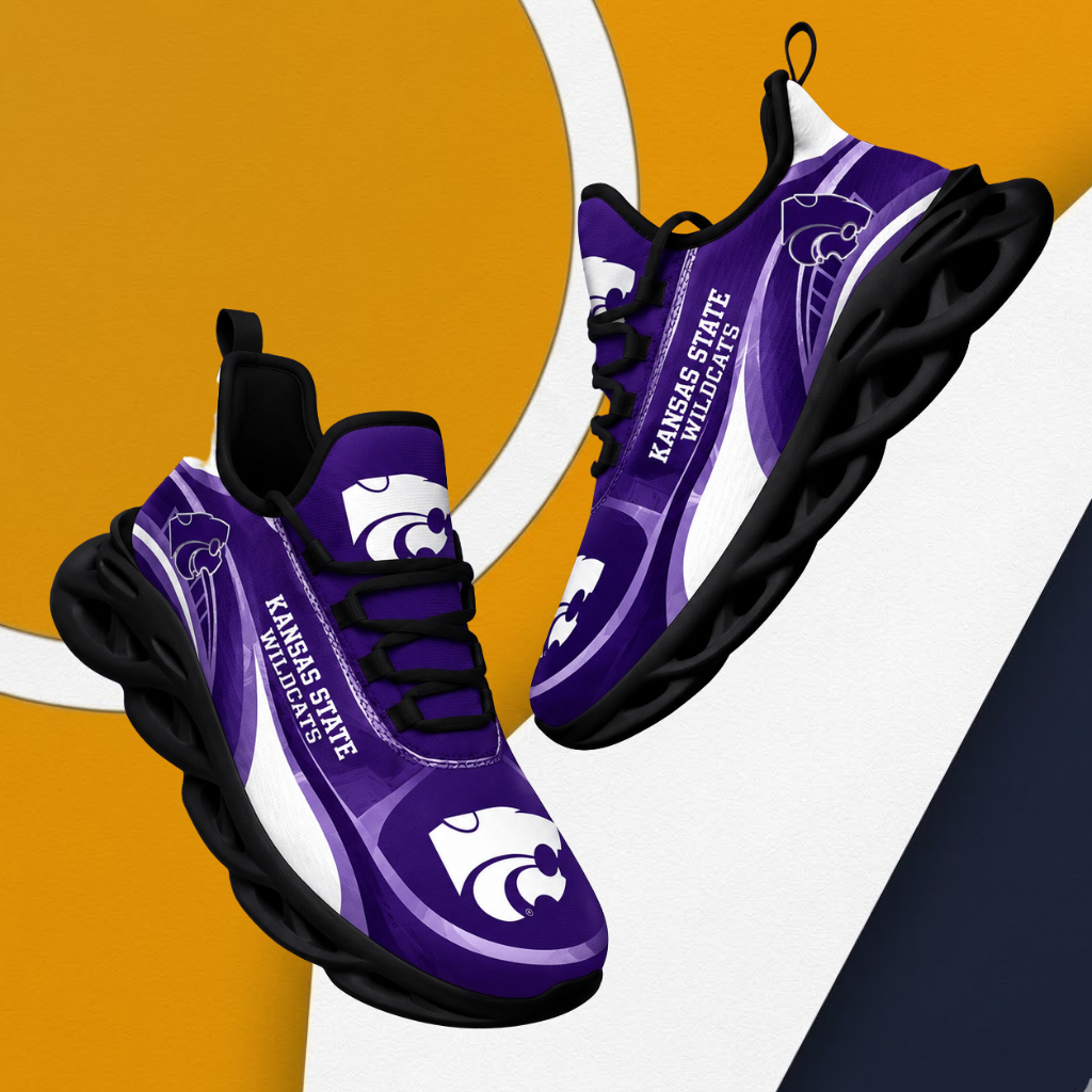 LIMITED EDITION - NEW CUSTOMIZED NCAA FBS24 KSW KANSAS STATE WILDCATS CLUNKY SNEAKERS