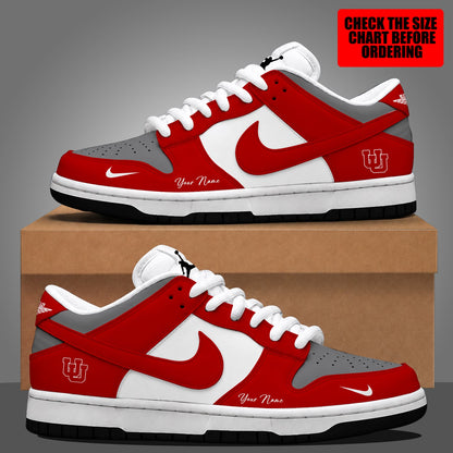 [FAN FAVORITE] NEW CUSTOMIZED NCAA FBS25 UTU UTAH UTES DUNK LOW SHOES