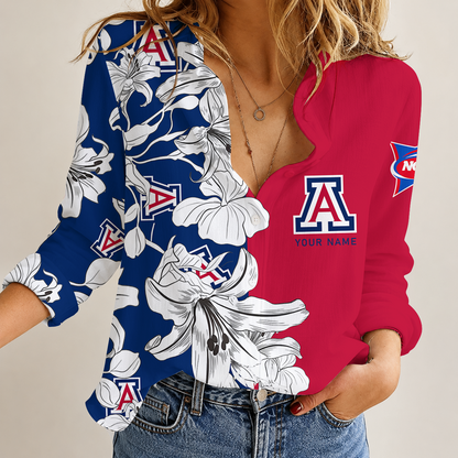 [FAN FAVORITE] NEW CUSTOMIZED NCAA FBS27 ARW ARIZONA WILDCATS WOMEN CASUAL SHIRT