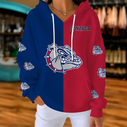 [FAN FAVORITE] NEW CUSTOMIZED NCAA MAM27 GOB GONZAGA BULLDOGS STRAPPY RIBBED HOODIE & SWEATSHIRT