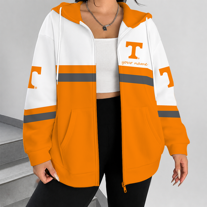 [FAN FAVORITE] NEW CUSTOMIZED NCAA MAM28 TNV TENNESSEE VOLUNTEERS STRAPPY ZIP HOODIE