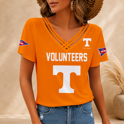 [FAN FAVORITE] NEW CUSTOMIZED NCAA MAM28 TNV TENNESSEE VOLUNTEERS V-NECK SHIRT