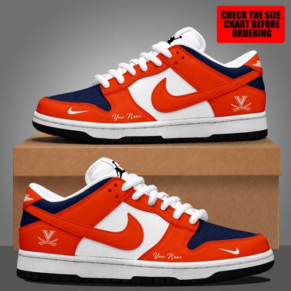 [FAN FAVORITE] NEW CUSTOMIZED NCAA CWS28 VIC VIRGINIA CAVALIERS DUNK LOW SHOES