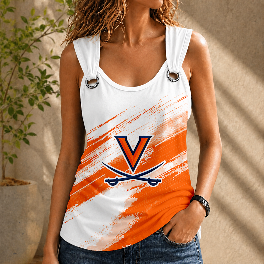 [FAN FAVORITE] NEW CUSTOMIZED NCAA CWS28 VIC VIRGINIA CAVALIERS O-RING SHOULDER TANK TOP