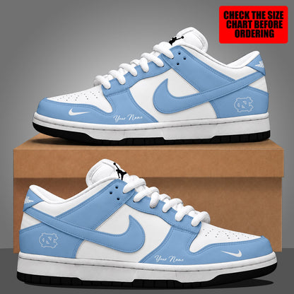 [FAN FAVORITE] NEW CUSTOMIZED NCAA CWS29 NTH NORTH CAROLINA TAR HEELS DUNK LOW SHOES