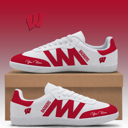 [FAN FAVORITE] NEW CUSTOMIZED NCAA MAM29 WSB WISCONSIN BADGERS CLASSIC SNEAKERS