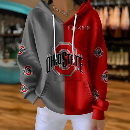 [FAN FAVORITE] NEW CUSTOMIZED NCAA MAM30 OSB OHIO STATE BUCKEYES STRAPPY RIBBED HOODIE & SWEATSHIRT