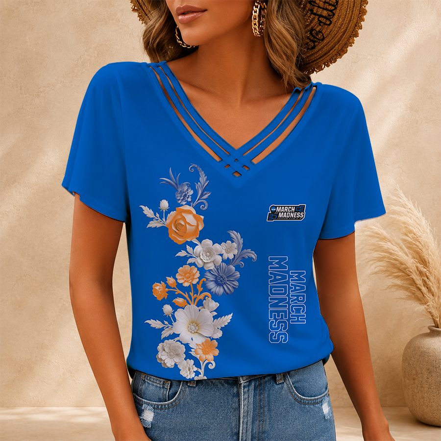 [FAN FAVORITE] NEW CUSTOMIZED NCAA MAM31 MAM MARCH MADNESS V-NECK SHIRT