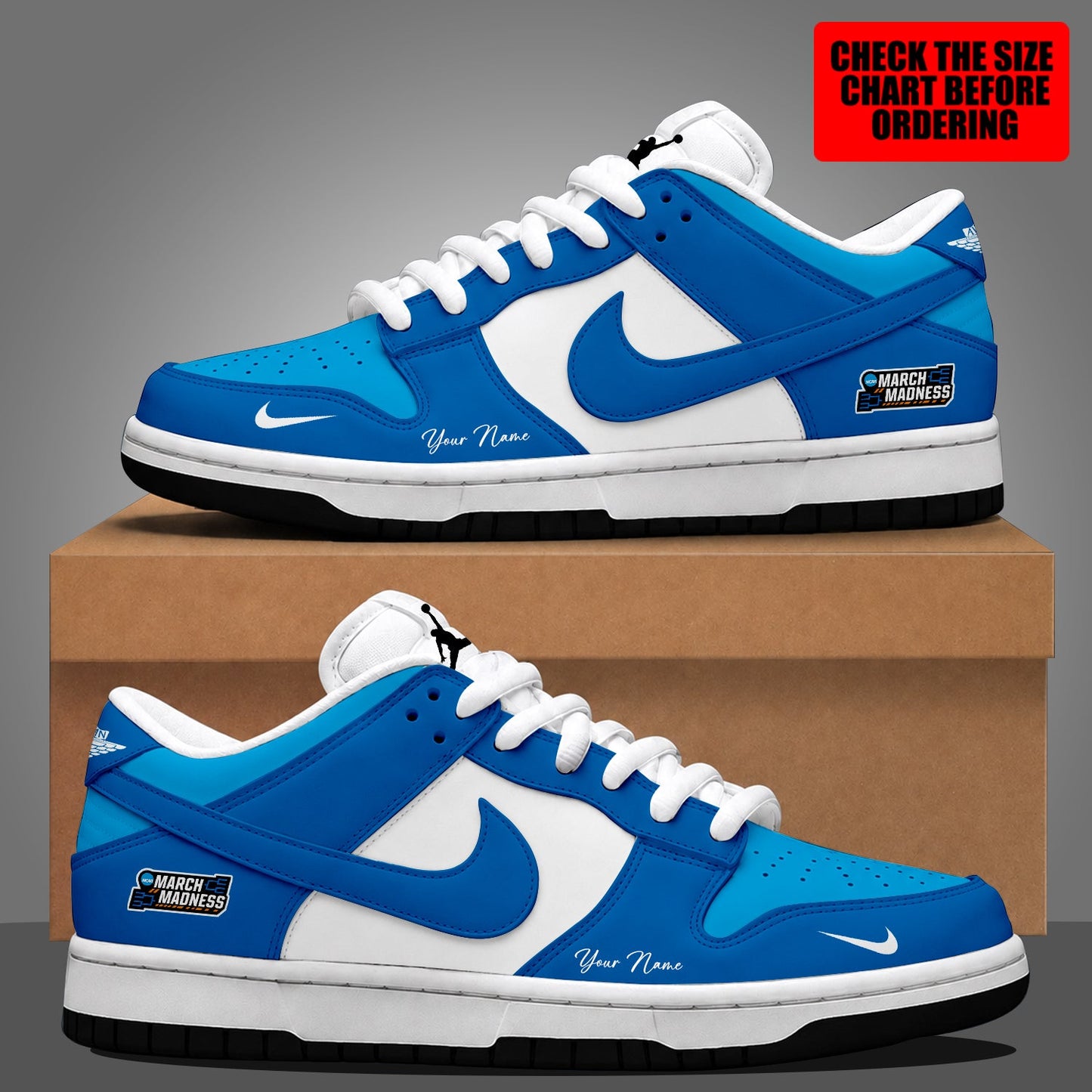 [FAN FAVORITE] NEW CUSTOMIZED NCAA MAM31 MAM MARCH MADNESS STRAPPY DUNK LOW SHOES