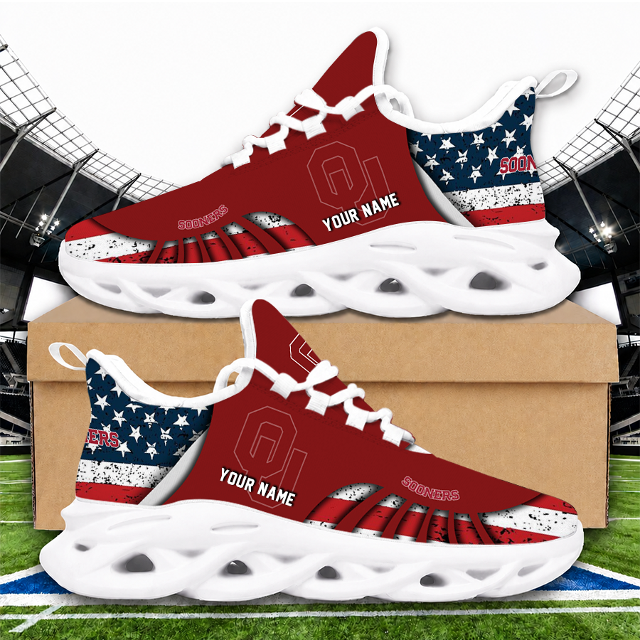[FAN FAVORITE] NEW CUSTOMIZED NCAA FBS31 OUS OKLAHOMA SOONERS CLUNKY SNEAKERS