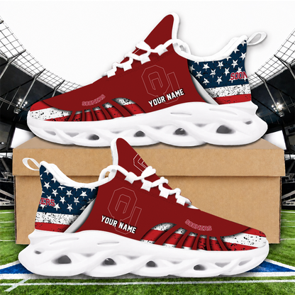 [FAN FAVORITE] NEW CUSTOMIZED NCAA FBS31 OUS OKLAHOMA SOONERS CLUNKY SNEAKERS