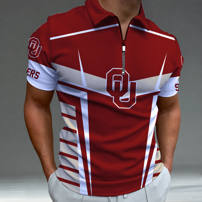 [FAN FAVORITE] NEW CUSTOMIZED NCAA FBS31 OUS OKLAHOMA SOONERS POLO SHIRT