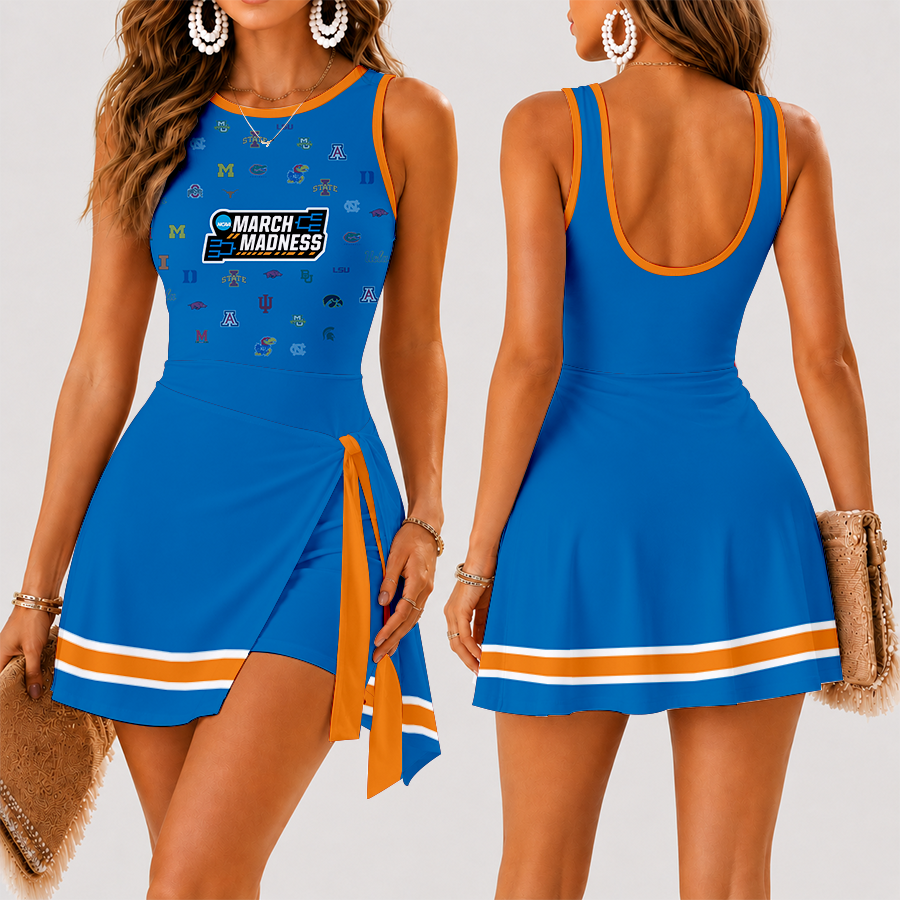 [FAN FAVORITE] NEW CUSTOMIZED NCAA CWS32 ALL TEAMS WOMEN'S SUMMER SKORT DRESS