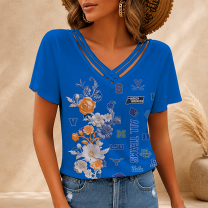 [FAN FAVORITE] NEW CUSTOMIZED NCAA MAM32 BKM ALL TEAMS V-NECK SHIRT