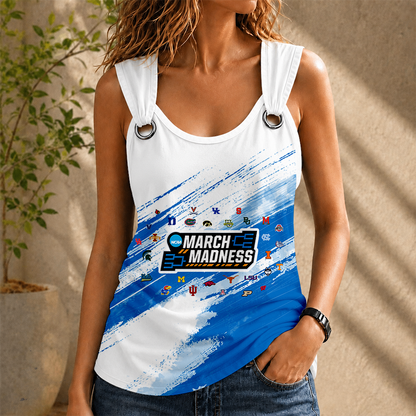 [FAN FAVORITE] NEW CUSTOMIZED NCAA MAM32 BKM ALL TEAMS O-RING SHOULDER TANK TOP