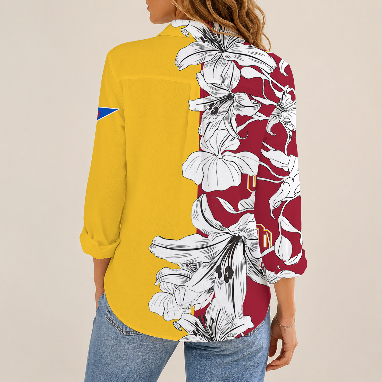 [FAN FAVORITE] NEW CUSTOMIZED NCAA FBS32 USC USC TROJANS WOMEN CASUAL SHIRT