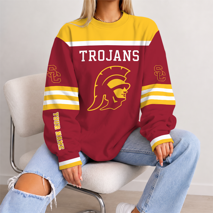 [FAN FAVORITE] NEW CUSTOMIZED NCAA FBS32 USC USC TROJANS UNISEX SWEATSHIRT