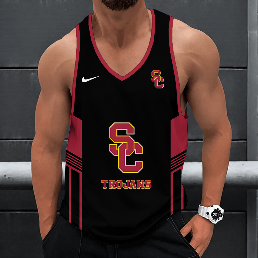 [FAN FAVORITE] NEW CUSTOMIZED NCAA FBS32 USC USC TROJANS UNISEX TANK TOP