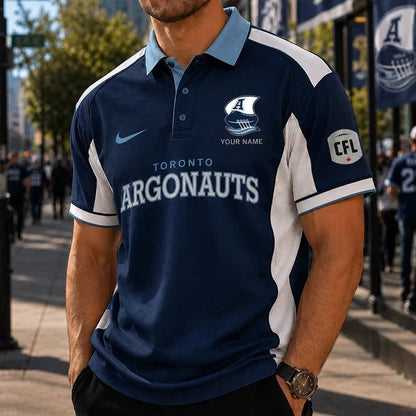 [FAN EXCLUSIVE] NEW CUSTOMIZED CFL03 TOR TORONTO ARGONAUTS STRAPPY POLO SHIRT