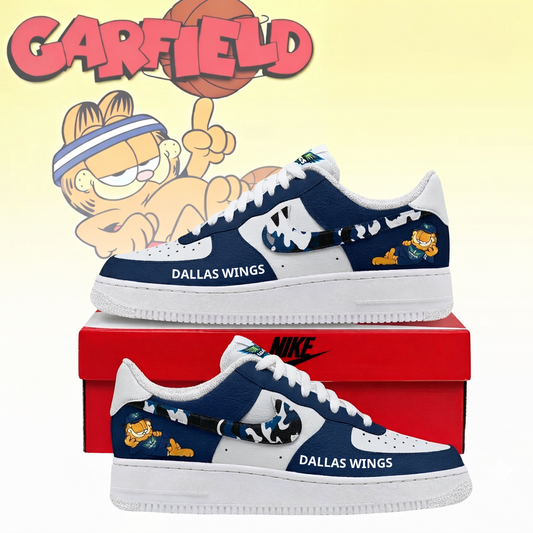 POPULAR NOW - NEW CUSTOMIZED WNBA04 DLW DALLAS WINGS x GARFIELD AF1 SNEAKERS