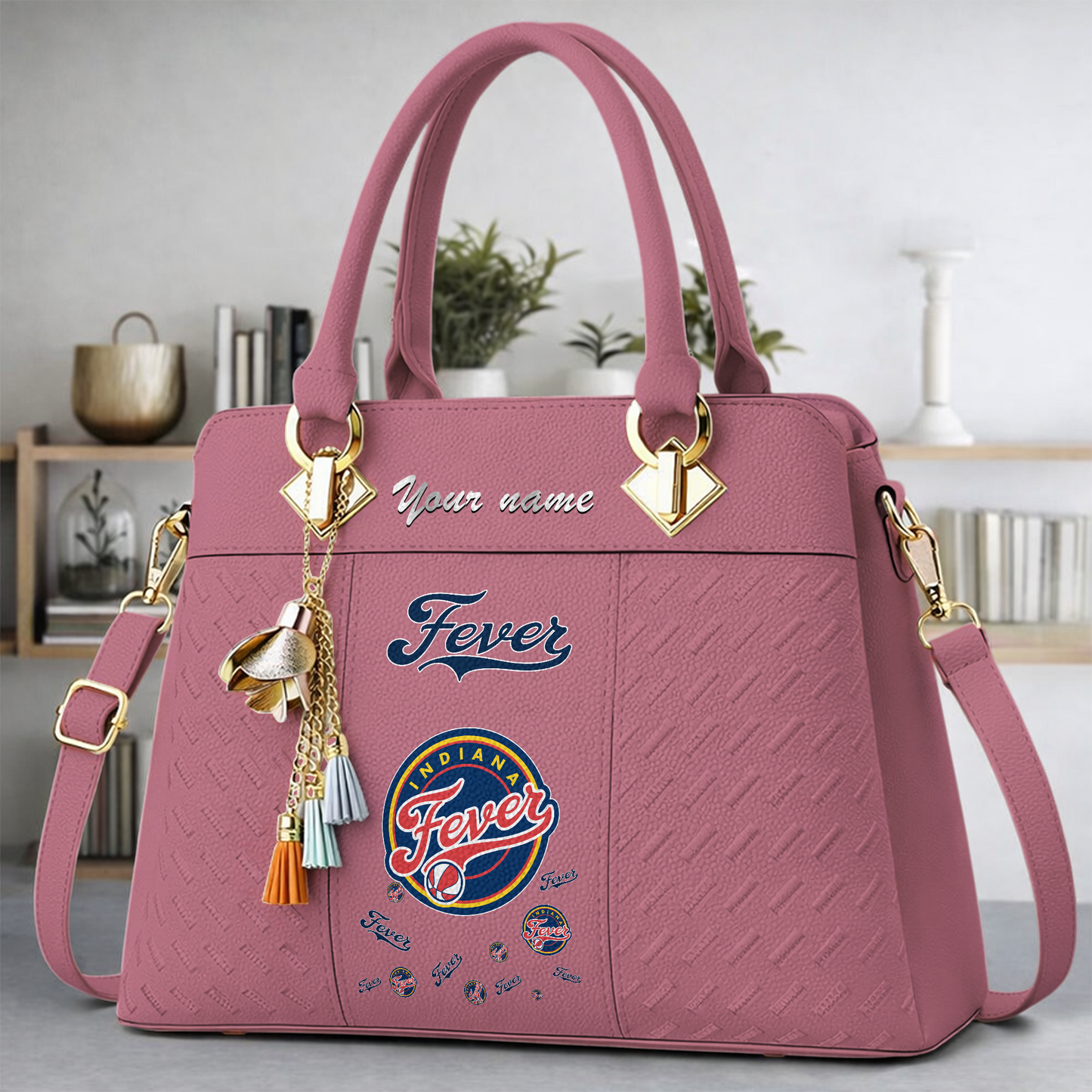 [FAN FAVORITE] NEW CUSTOMIZED WNBA08 LAS LOS ANGELES SPARKS MULTICOLOR HANDBAG
