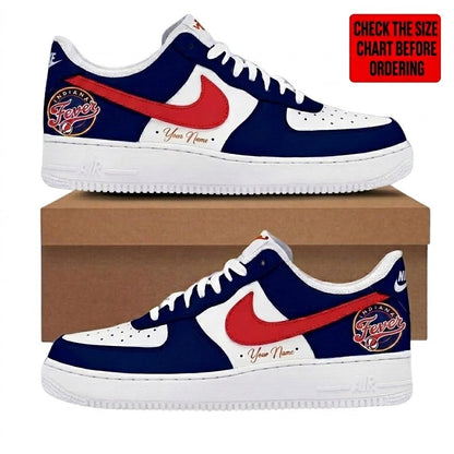 LIMITED EDITION - NEW CUSTOMIZED WNBA06 IDF INDIANA FEVER AF1 SNEAKERS