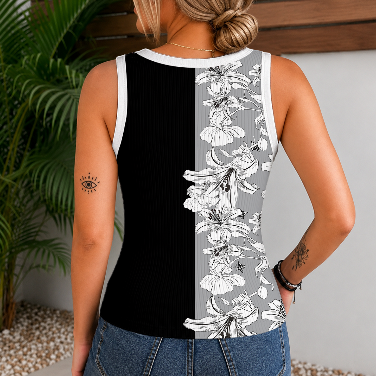 [FAN FAVORITE] NEW CUSTOMIZED WNBA07 LVA LAS VEGAS ACES WOMEN'S V-NECK TANK TOP