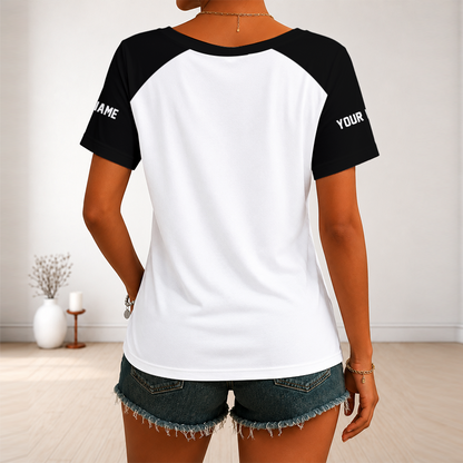 [FAN FAVORITE] NEW CUSTOMIZED WNBA07 LVA LAS VEGAS ACES V-NECK FEMALE SHIRT