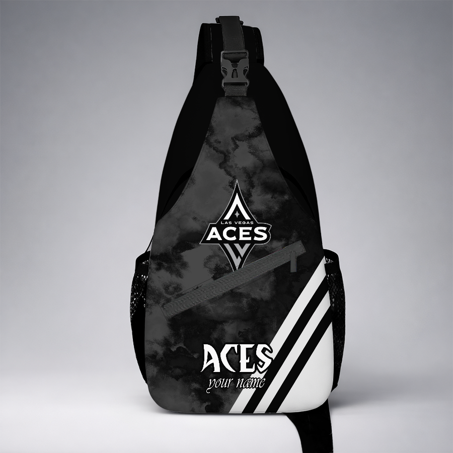 [FAN FAVORITE] NEW CUSTOMIZED WNBA07 LVA LAS VEGAS ACES SLING BAG