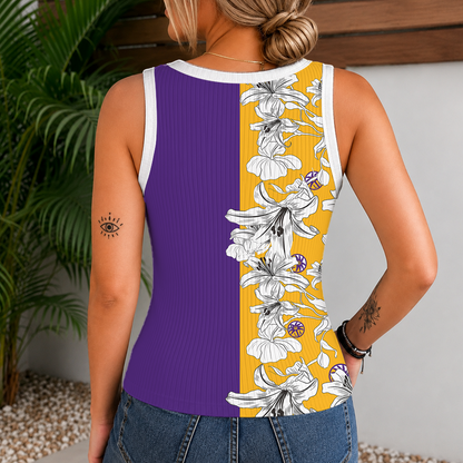 [FAN FAVORITE] NEW CUSTOMIZED WNBA08 LAS LOS ANGELES SPARKS WOMEN'S V-NECK TANK TOP