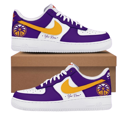 LIMITED EDITION - NEW CUSTOMIZED WNBA08 LAS LOS ANGELES SPARKS AF1 SNEAKERS