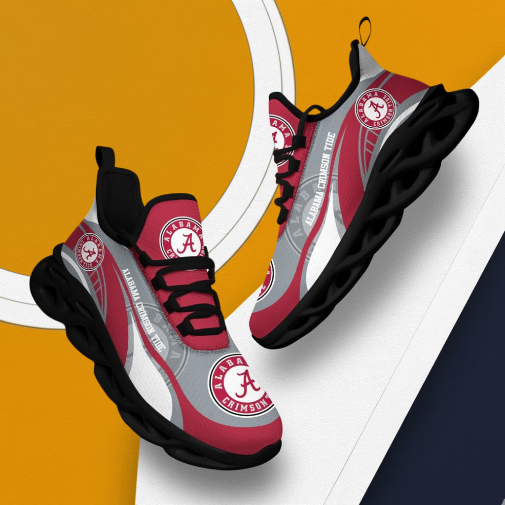 LIMITED EDITION - NEW CUSTOMIZED NCAA FBS08 ABC ALABAMA CRIMSON TIDE CLUNKY SNEAKERS