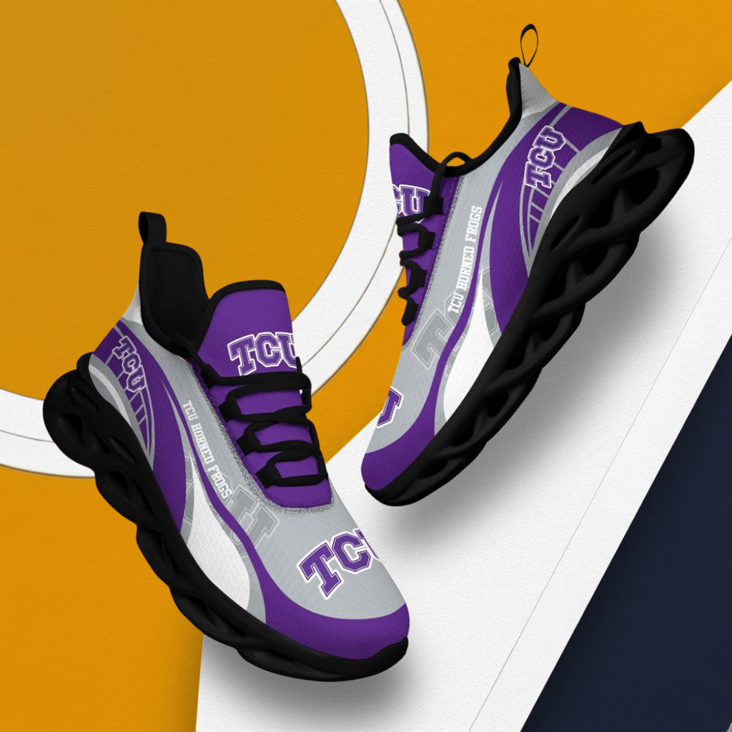 LIMITED EDITION - NEW CUSTOMIZED NCAA FBS09 THF TCU HORNED FROGS CLUNKY SNEAKERS