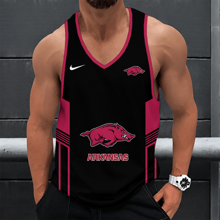 [FAN FAVORITE] NEW CUSTOMIZED NCAA CWS03 AKR ARKANSAS RAZORBACKS UNISEX TANK TOP