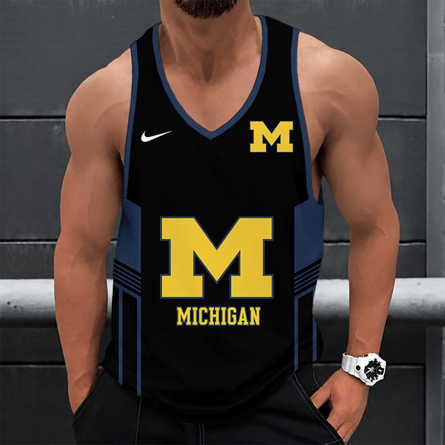 [FAN FAVORITE] NEW CUSTOMIZED NCAA MAM02 MIW MICHIGAN WOLVERINES STRAPPY UNISEX TANK TOP
